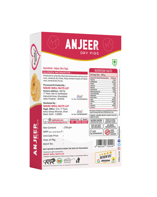 Healthy Shotz Anjeer Dry Fig (Fine) 250gram