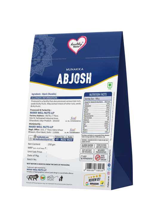 Healthy Shotz Abjosh Munakka (Super) 500gram