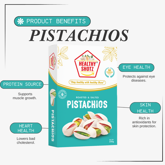 Healthy Shotz Roasted And Salted Pistachios (California 250gm)