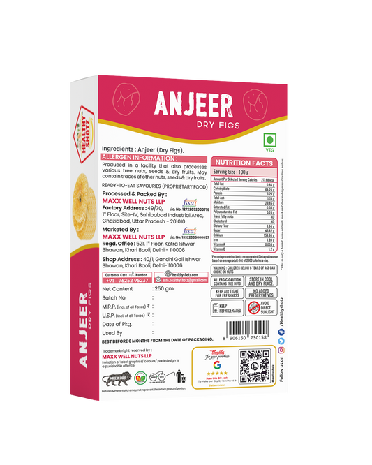 Healthy Shotz Anjeer Dry Fig (Fine) 250gram