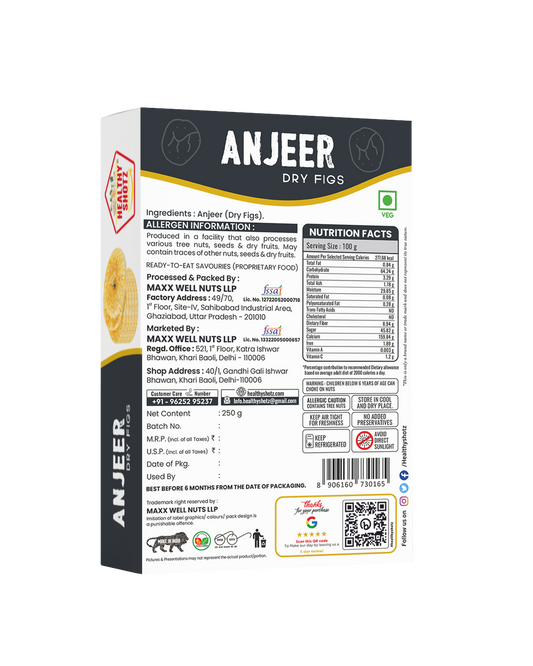 Healthy Shotz Anjeer Dry Fig (Super)250gram