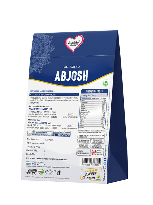 Healthy Shotz Abjosh Munakka (Super) 250gram