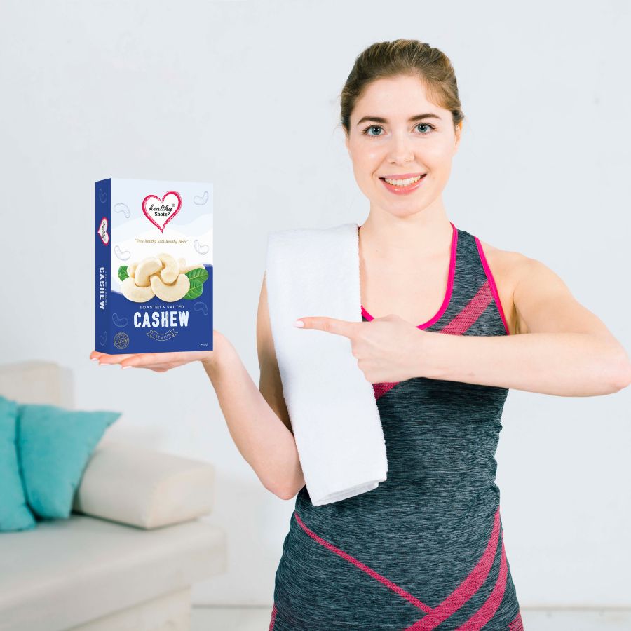Healthy Shotz Roasted and Salted Cashew 320 (250gm)