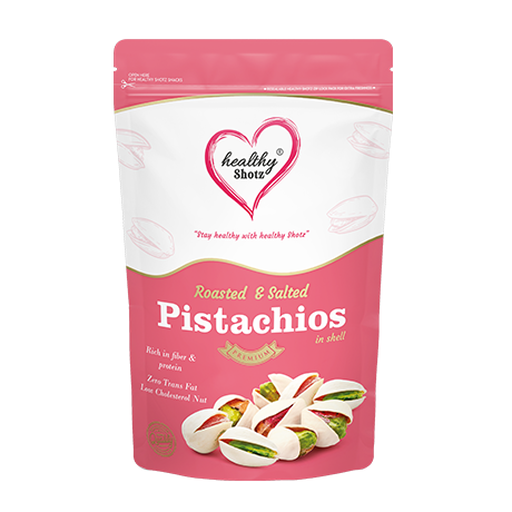 Healthy Shotz Roasted And Salted Pistachios (California 200gm)