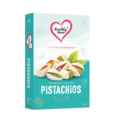 Healthy Shotz Roasted And Salted Pistachios (California 250gm)