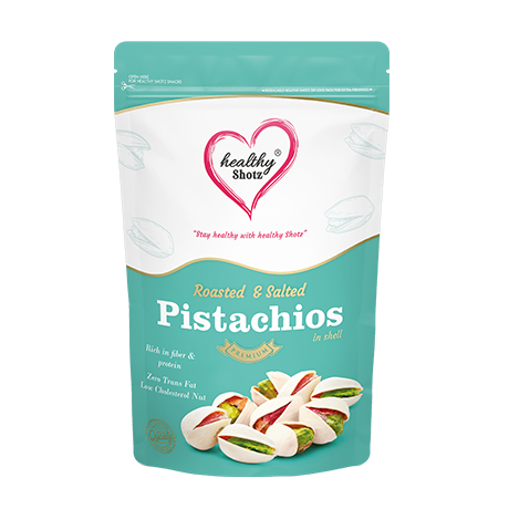 Healthy Shotz Roasted And Salted Pistachios (California 250gm)