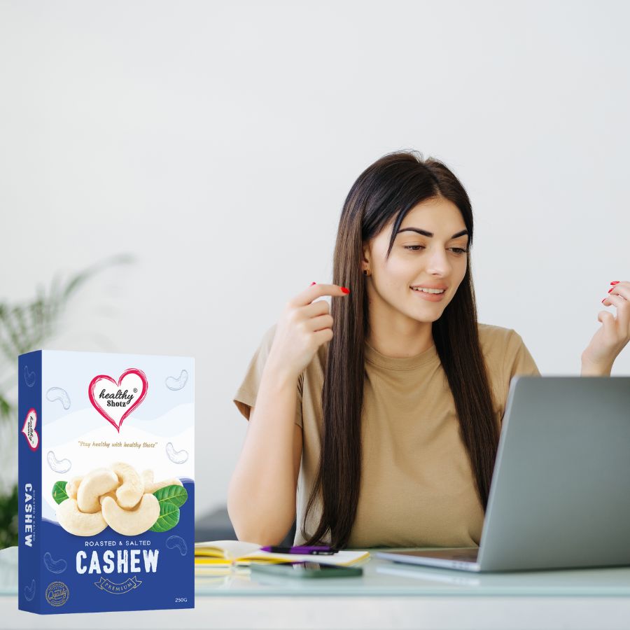 Healthy Shotz Roasted and Salted Cashew 320 (250gm)
